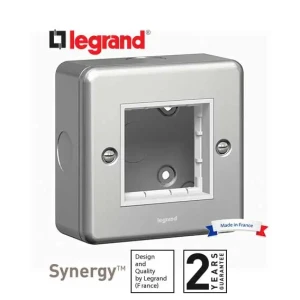 LEGRAND - Carrier Plate Synergy, for 2 Mosaic Modules, 1 Gang, Metalclad